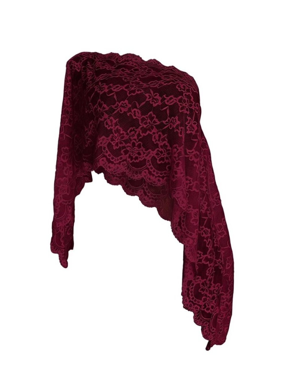 Women's Lace Off The Shoulder Poncho Cape Tops Asymmetrical Shawl